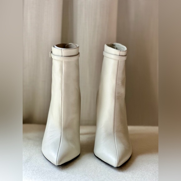 New Authentic Reiss Ashton Leather Off White Ankle Boots - Picture 2 of 7